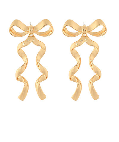 Metal Ribbon Earrings