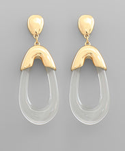 Load image into Gallery viewer, Acrylic Oval Dangle Earrings
