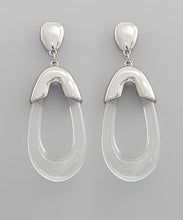 Load image into Gallery viewer, Acrylic Oval Dangle Earrings
