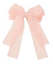 Load image into Gallery viewer, Long Tail Bow W/ Trim Outline Hair Clip
