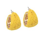 Load image into Gallery viewer, Wrapped Raffia Hoops
