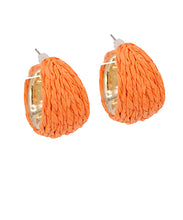 Load image into Gallery viewer, Wrapped Raffia Hoops
