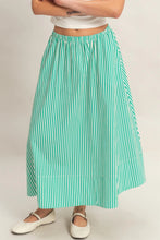 Load image into Gallery viewer, Fairway Stripe Midi Skirt- Green
