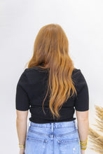 Load image into Gallery viewer, Certain To Charm Knit Top- Black
