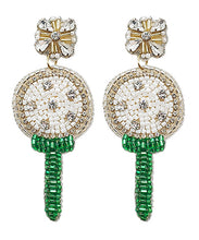 Load image into Gallery viewer, Beaded Golf Ball &amp; Tee Earrings
