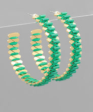 Load image into Gallery viewer, Tired Cylinder Textured Metal Hoops
