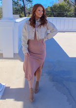 Load image into Gallery viewer, Roxanne Side Slit Midi Dress- Dusty Rose
