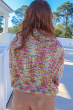 Load image into Gallery viewer, Just Fabulous Mock Neck Sweater- Fuchsia Multi
