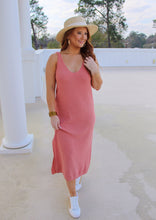 Load image into Gallery viewer, Fall For Me Sweater Mini Dress- Rose
