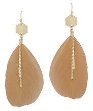 Load image into Gallery viewer, Feather &amp; Line Earrings
