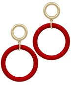 Load image into Gallery viewer, Color Link Circle Earrings
