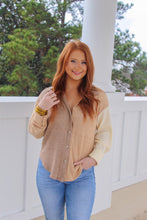 Load image into Gallery viewer, Tami Contrast Shacket-Mocha/Multi
