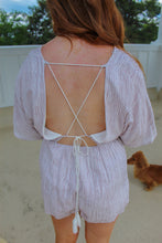 Load image into Gallery viewer, Run Away Flounce Kimono Romper- White
