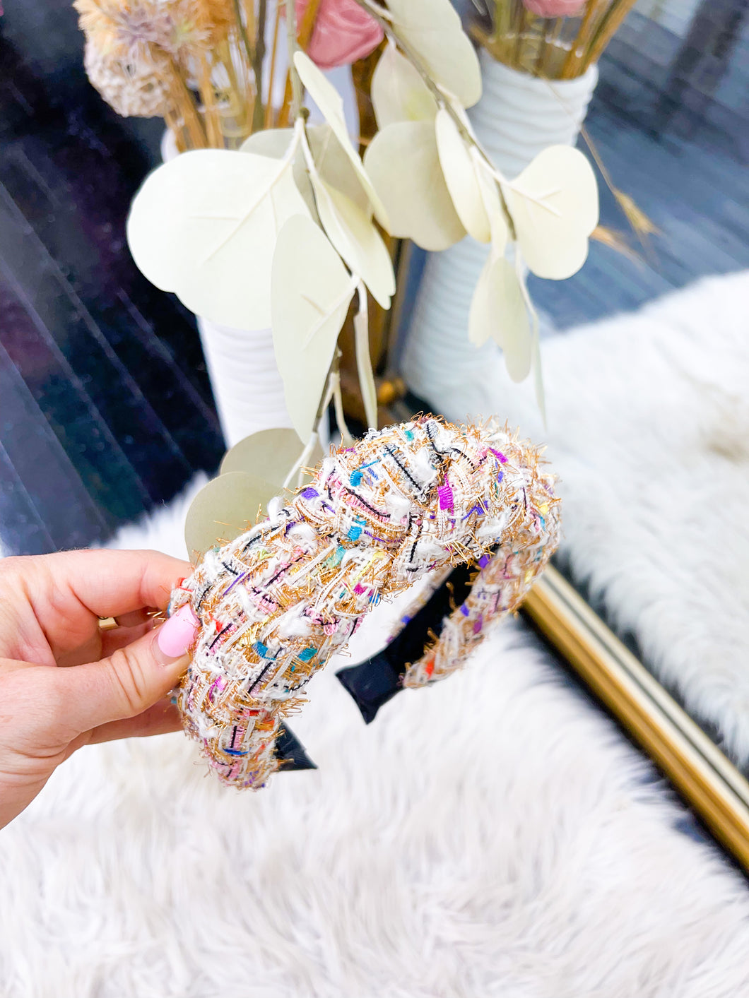 Knot Tweed Headband - Mult