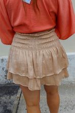 Load image into Gallery viewer, Amanda Tiered Smocked Skirt- Taupe
