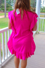 Load image into Gallery viewer, Doll Ruffle Embellished Dress- Barbie Pink
