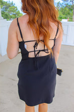 Load image into Gallery viewer, Elsie Square Neck Mini Dress- Black
