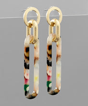 Load image into Gallery viewer, Acrylic Long Oval Dangle Earrings
