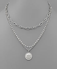 Load image into Gallery viewer, Round Chram 3 Layer Necklace Set
