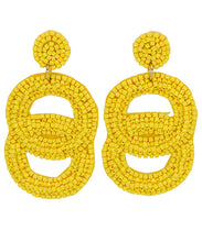 Load image into Gallery viewer, Beaded Circle Link Earrings
