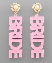 Load image into Gallery viewer, BRIDE Glitter Acrylic Earrings
