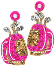 Load image into Gallery viewer, Beaded Golf Bag Earrings
