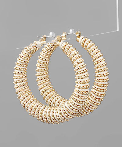 Metal & Raffia Mixed Hoops