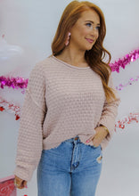 Load image into Gallery viewer, Leisure Time Long Sleeve Sweater- Blush
