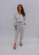 Load image into Gallery viewer, Marlow Drawstring Comfy Set Pants- Heather Grey
