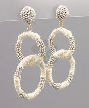 Load image into Gallery viewer, Seed Bead &amp; Thread Link Earrings
