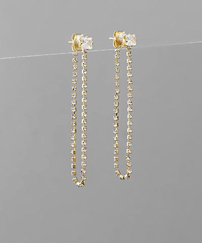 Crystal Row Peekaboo Earrings