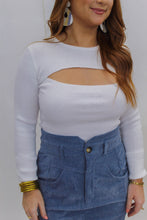 Load image into Gallery viewer, Be My Comfort Ribbed Crop Top- Off White
