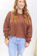 Load image into Gallery viewer, Chill Day Long Sleeve Sweater- Brown
