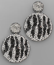 Load image into Gallery viewer, Multi Bead 2 Disk Earrings
