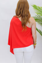 Load image into Gallery viewer, Longtime One Shoulder Blouse-Coral
