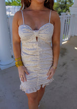 Load image into Gallery viewer, Picture Perfect Front Ruched Mini Dress- Cream
