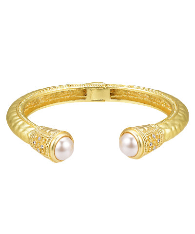 Stone End Hammered Cuff