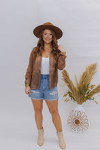 Load image into Gallery viewer, Cool Girl Novelty Button Up- Brown
