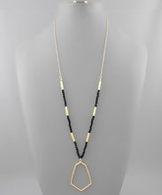 Load image into Gallery viewer, Hexagon Pendent Bar Beaded Necklace
