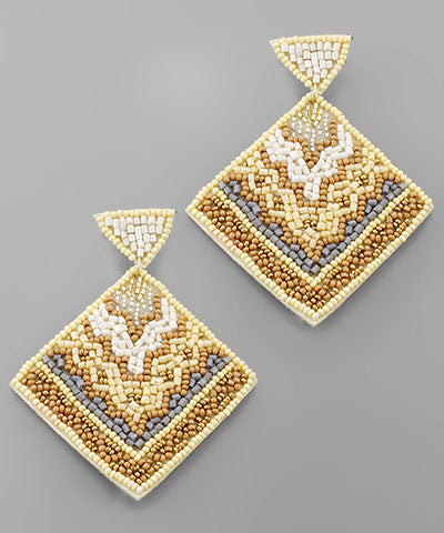 Rhombus Beads Earrings
