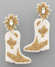Load image into Gallery viewer, Beaded Western Boots Earrings
