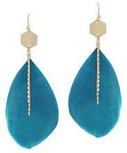 Load image into Gallery viewer, Feather &amp; Line Earrings
