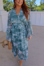 Load image into Gallery viewer, Sunny Days Ahead V Neck Maxi Dress- Dusty Blue
