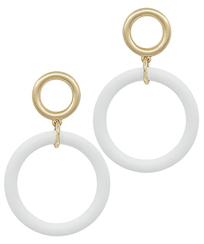 Color Link Circle Earrings
