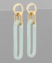 Load image into Gallery viewer, Acrylic Long Oval Dangle Earrings

