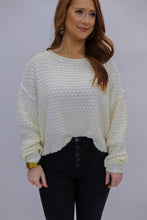 Load image into Gallery viewer, Leisure Time Long Sleeve Sweater- Off White
