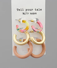 Load image into Gallery viewer, Acetate &amp; Wood Hoops Set
