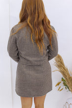 Load image into Gallery viewer, On Time Houndstooth Two Piece Mink Skirt &amp; Jacket Set
