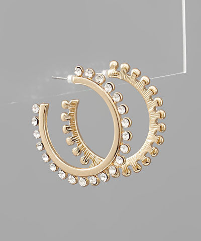 Bead Trimmed Hoops