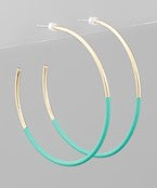 Load image into Gallery viewer, Half Color Coated Hoops
